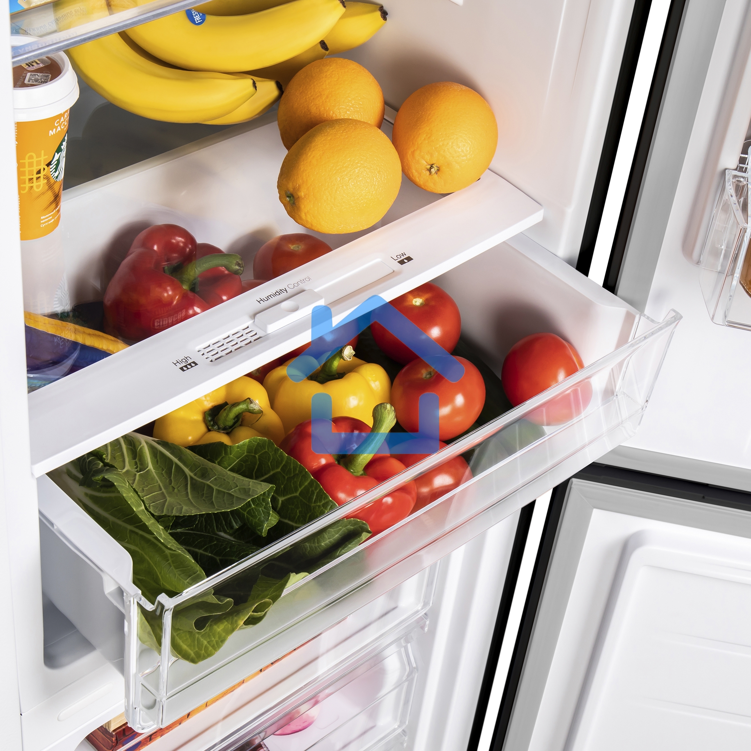 Холодильник Maunfeld MFF176SFSB черный двухкамерный 188/75л морозилка снизу, ручная разморозка