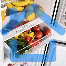 Холодильник Maunfeld MFF176SFSB черный двухкамерный 188/75л морозилка снизу, ручная разморозка