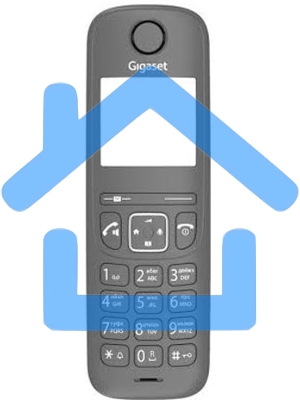 Дополнительная трубка Dect Gigaset AS690HX черный для AS690