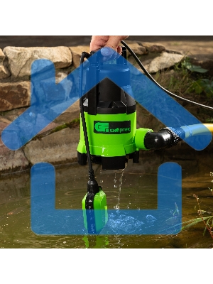 Дренажный насос СИБРТЕХ для грязной воды СДН450-35, 450 Вт, напор 5,5 м, 8000 л/ч 97263