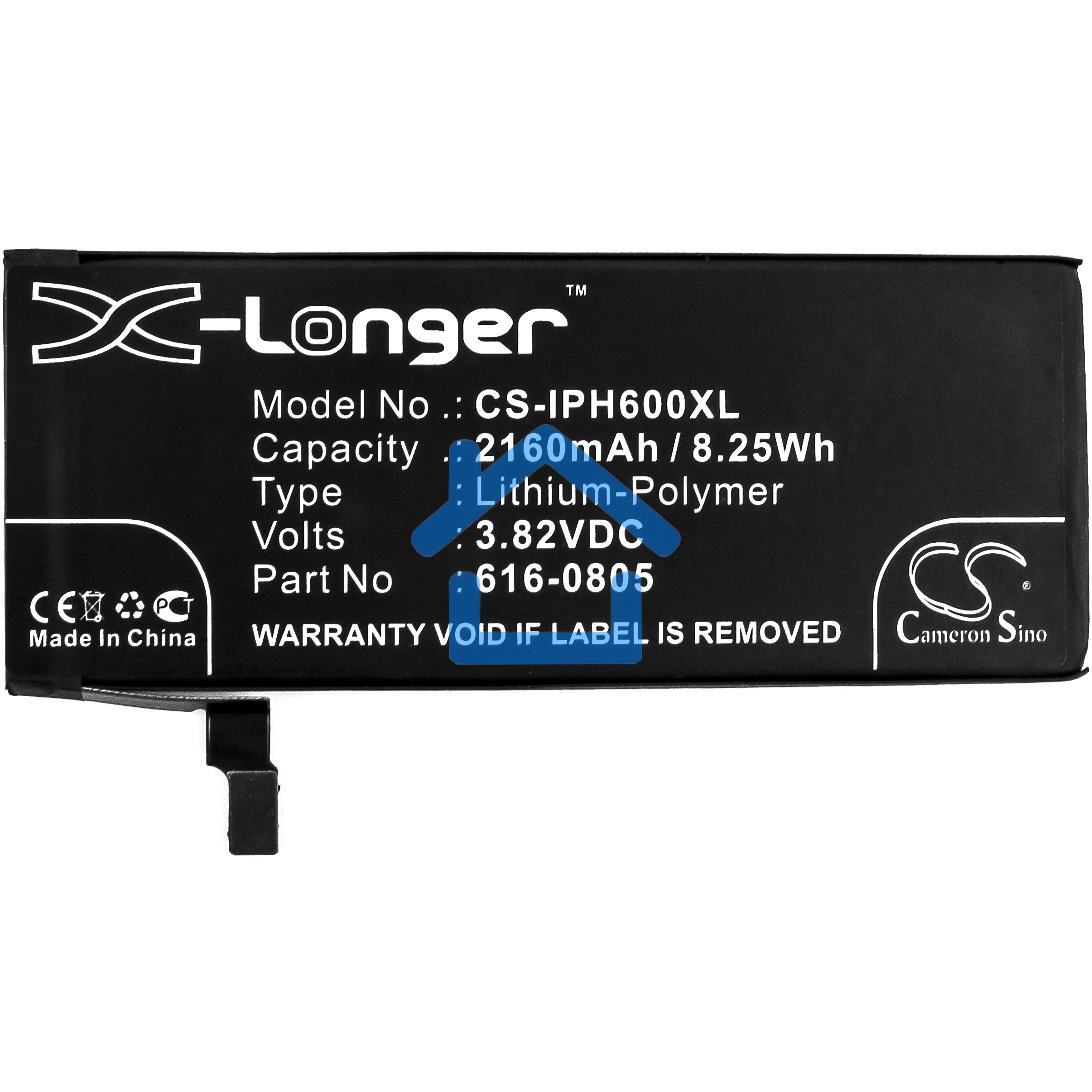 Аккумулятор CameronSino CS-IPH600XL для iPhone 6 3.82V / 2160mAh / 8.25Wh