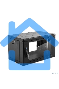 Шкаф коммутационный ЦМО (ШРН-9.650-9005) настенный 9U 600x658мм пер.дв.стекл 200кг черный 600мм 180град.