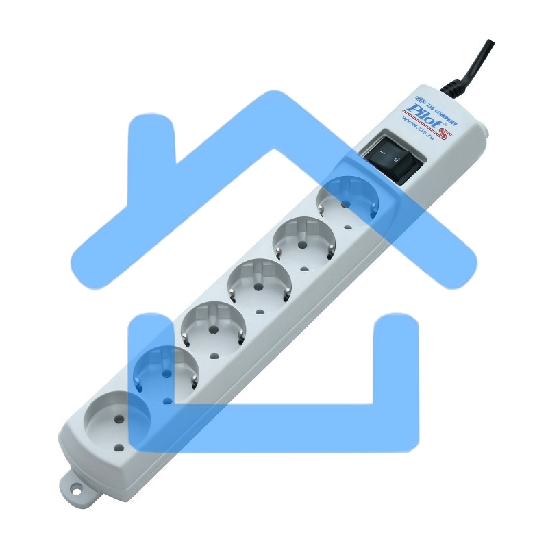 Сетевой фильтр Pilot S S7M 6 розеток 5 евро 7 метров