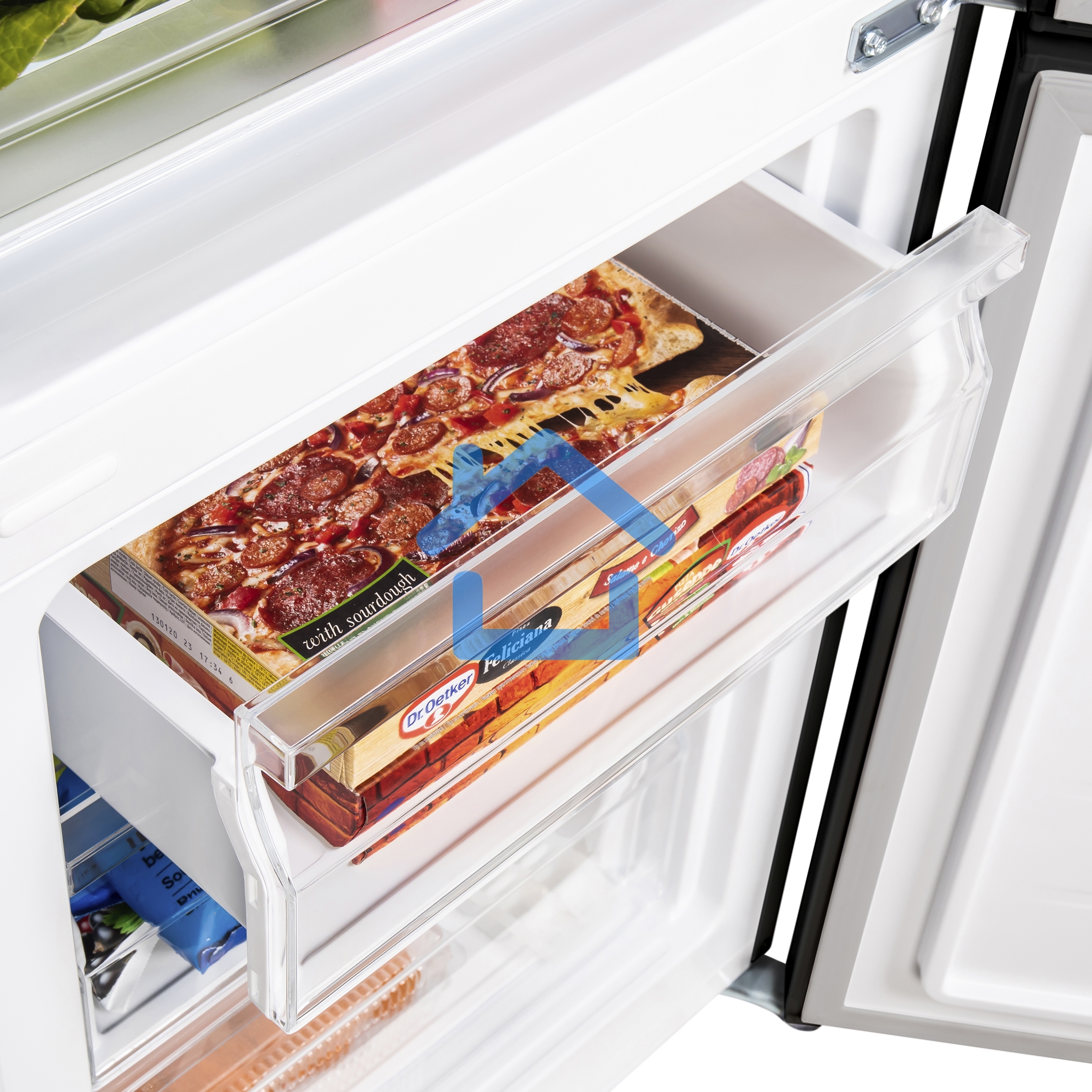 Холодильник Maunfeld MFF176SFSB черный двухкамерный 188/75л морозилка снизу, ручная разморозка