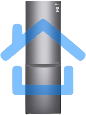 Холодильник LG GA-B419SDJL серый двухкамерный 223/79л морозилка снизу, No Frost