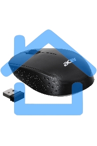 Мышь беспроводная Acer OMR020 черный, 1200 dpi, радиоканал, USB, кнопки - 3