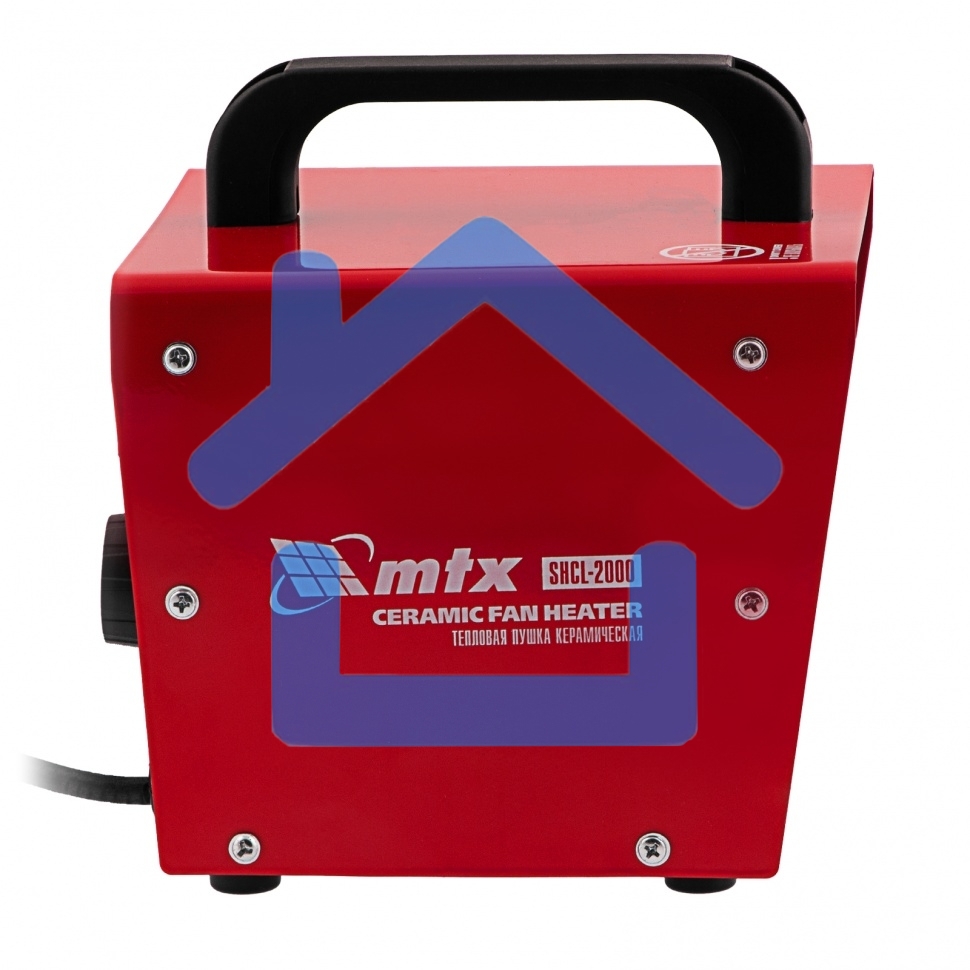 Тепловая пушка керамическая MTX SHCL-2000, квадратная, 230 В, 125 м3/ч, 1/2 кВт