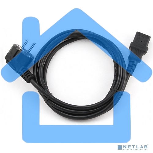 Кабель питания Cablexpert PC-186-1-1.8M, 1.8м, Schuko- C13, 3x1кв.мм, черный, с заземлением, пакет