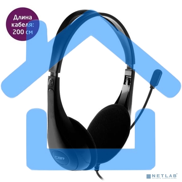 Гарнитура CBR CHP 353M Black, проводная стерео, микрофон с шумоподавл., USB, регул. оголовья, длина кабеля 2,2 м, черный