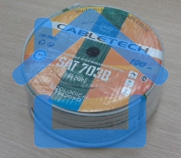 CABLETECH (01-2431-6)SAT 703B+CU/Al/CU, 75 Ом, 100м., белый AT 703B+CU/Al/CU, 75 Ом, 100м., для установки спутниковой телевизионной системы, белый