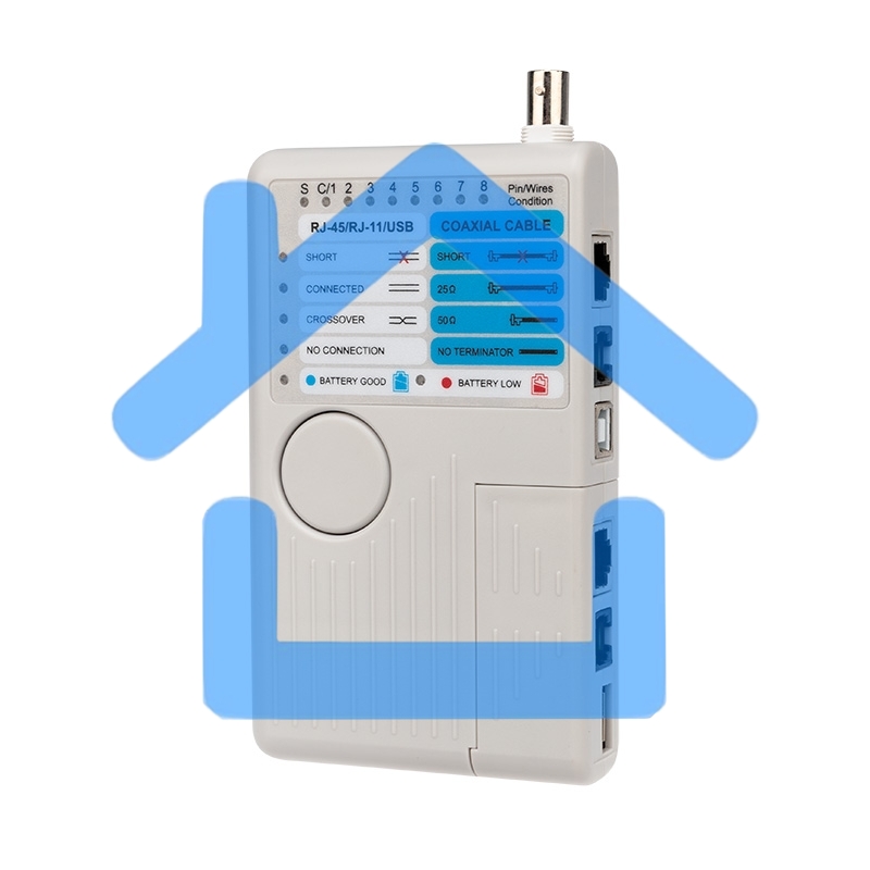Тестер кабеля универсальный 5 в 1 RJ-45+RJ-11+1394+USB+BNC 3468 Rexant