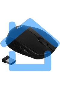 Мышь беспроводная Acer OMR020 черный, 1200 dpi, радиоканал, USB, кнопки - 3