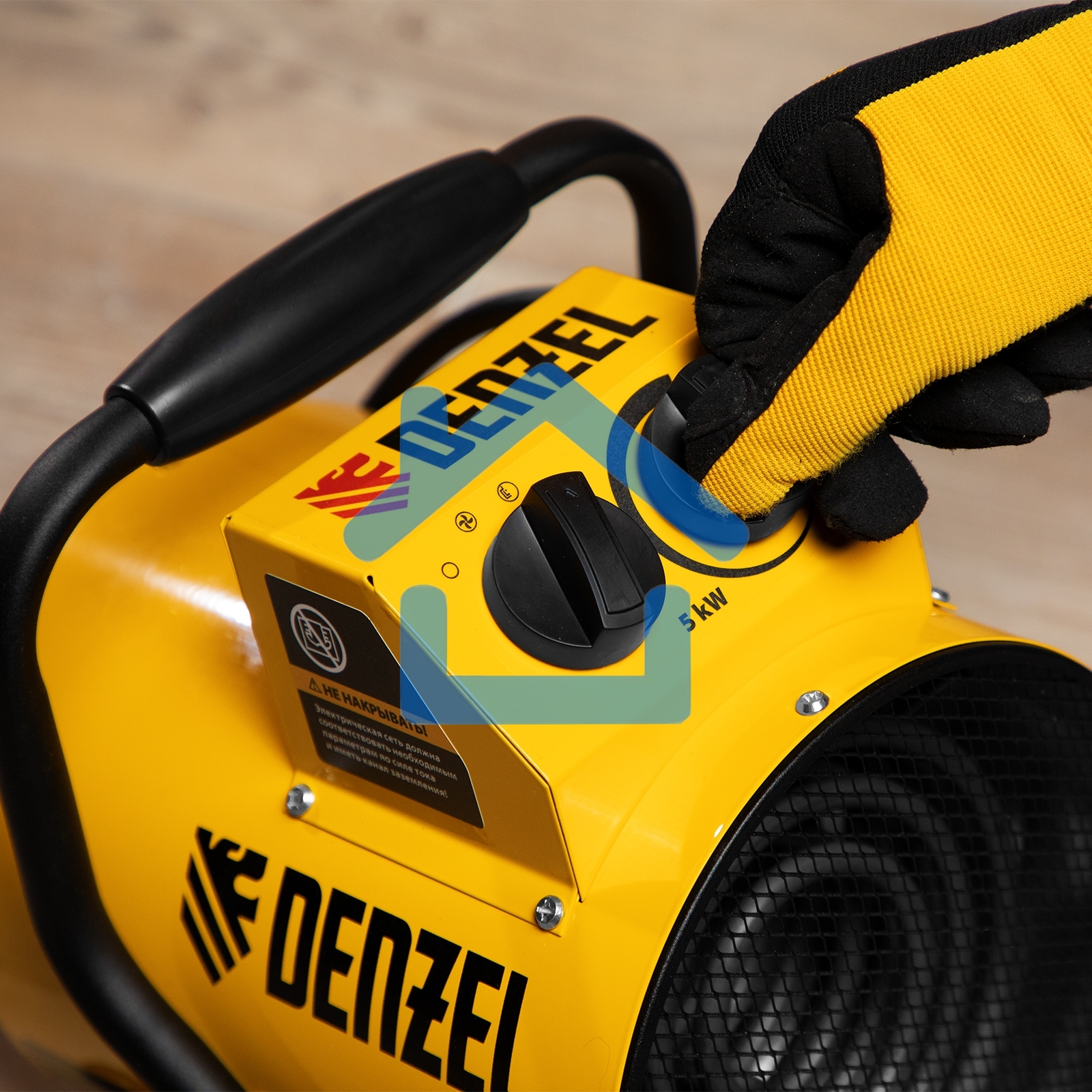 Тепловая пушка Denzel SFH-5000, 230 В, 400 м3/ч, 3 реж. вентилятор, 3000/4500 Вт