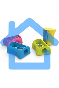 Точилка для карандашей ручная Deli E0531 Neon, 1 отверстие, пластик, ассорти, туба