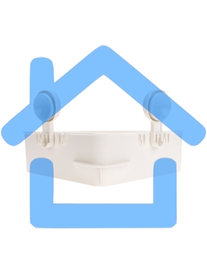 Полка для ванной комнаты HALSA HLS-F-104W на вакуумной присоске, угловая