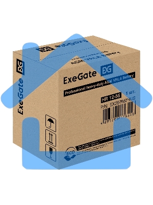 Аккумуляторная батарея ExeGate HR 12-55 (12V 55Ah, болт М6)