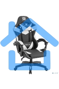 Кресло игровое Defender URANA черный/белый 64058