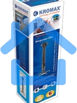 Крепление потолочное Kromax PROJECTOR-100 серый для проектора, 3 ст свободы, наклон 30°, вращение на 360°, от потолка 470-670 мм, нагрузка до 20 кг