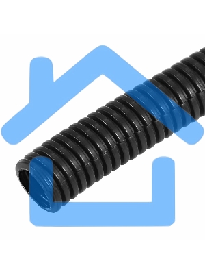 Труба автомобильная гофрированная ПП, Ø23.5 мм, разрезная, бухта 50 м/уп.