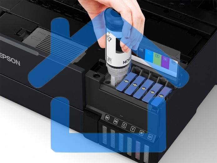 МФУ струйное Epson L8180 (C11CJ21403/C11CJ21402) A3 Duplex Net WiFi USB RJ-45 черный