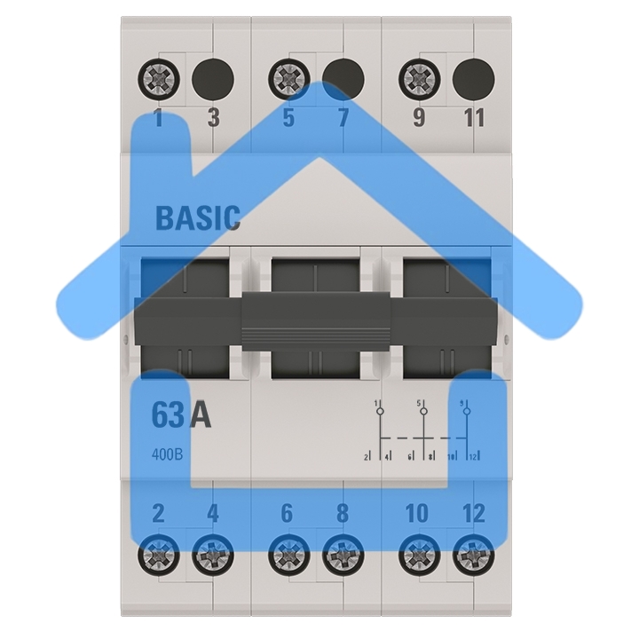 Переключатель трехпозиционный 3п 63А Basic EKF tps-3-63