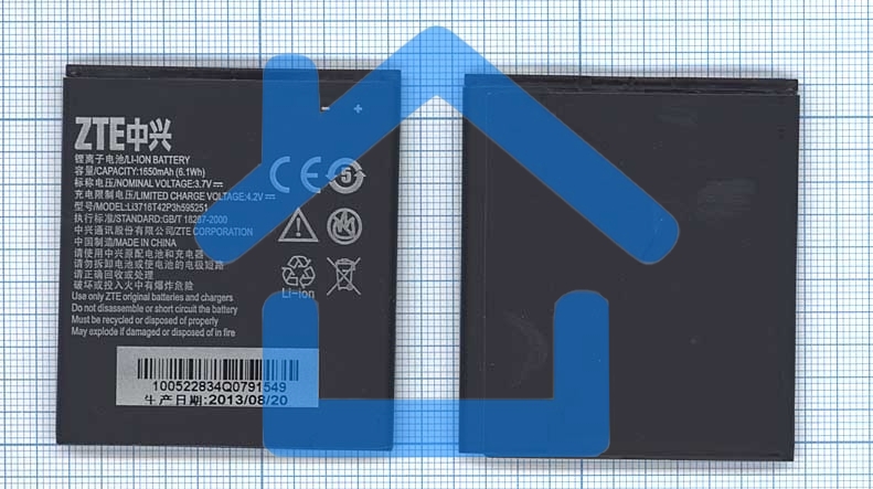Аккумуляторная батарея Li3817T43P3h595251 для ZTE Flash ZTE N789+ 3.7V 5.55Wh