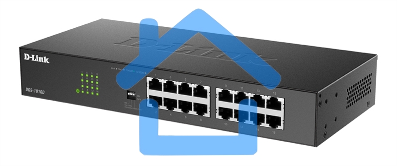 Коммутатор D-Link DGS-1016D DGS-1016D/J1A 16x1Gbит/с неуправляемый