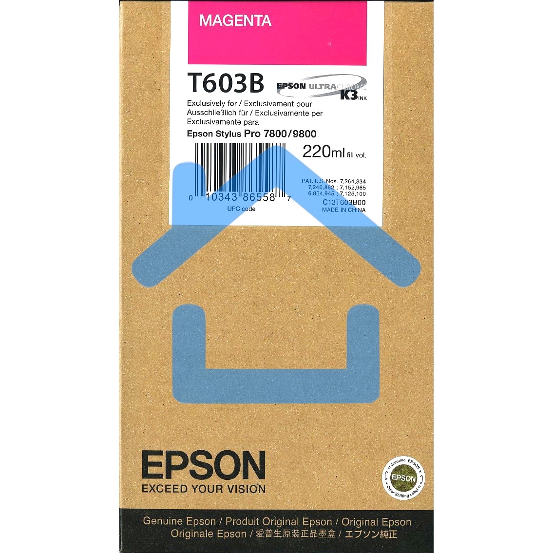 Картридж струйный Epson C13T603B00 пурпурный (220 мл) для Epson St Pro 7800/9800