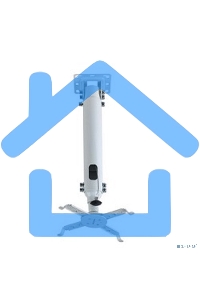 Крепление потолочное Kromax PROJECTOR-100 белый для проектора, 3 ст свободы, наклон 30°, вращение на 360°, от потолка 470-670 мм, нагрузка до 20 кг