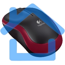 Мышь беспроводная Logitech M185, красный, 1000 dpi, радиоканал, USB, кнопки - 3