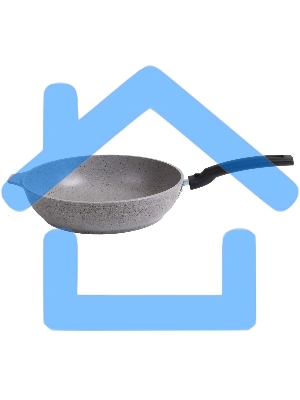 Сковорода 260/60мм со съемной ручкой,АП (светлый мрамор) СМС263а