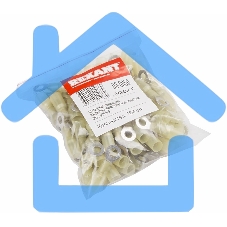 Наконечник кольцевой изолированный термоусаживаемый ø 6.5 мм 4-6 мм² (НКи-т 6.0-6/НКи-т5,5-6) желтый Rexant