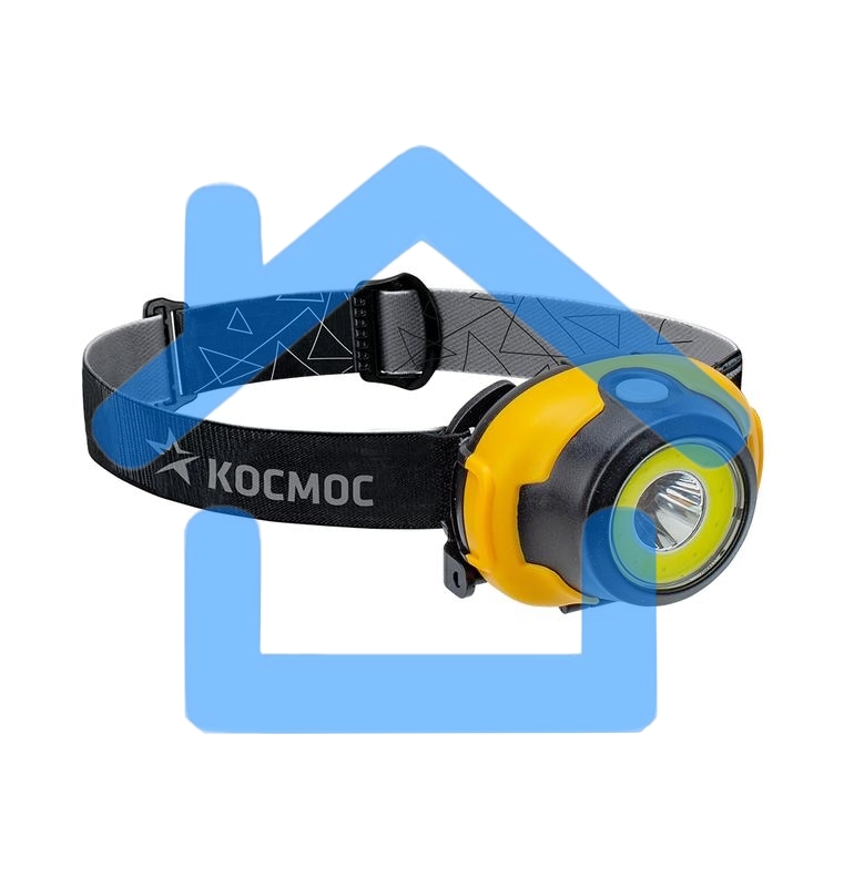 Фонарь налобный 3Вт COB LED 3 режима работы питание 3хAAA КОСМОС KocH103COBLED