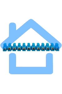 Клеммная винтовая колодка KВ-10 4-10, ток 10 A, полиэтилен синий Rexant (10 шт./уп.)