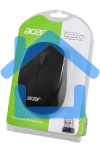Мышь беспроводная Acer OMR020 черный, 1200 dpi, радиоканал, USB, кнопки - 3