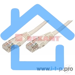 Пaтч-корд U/UTP Rexant, кат.5e, RJ45-RJ45, неэкранированный, PVC серый, 1м