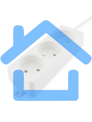 Удлинитель Гарнизон EL-NL3-W-5, 3 розетки допустимый ток 10А, длина 5 м.