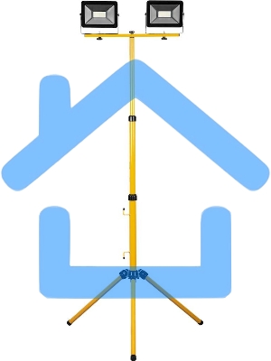 Прожектор на штативеFERON 295682*50W 6400К 220V черный IP65, LL-503