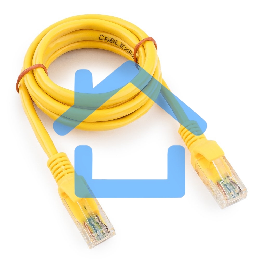Патч-корд UTP Cablexpert кат.5e, 1м, литой, многожильный (желтый)
