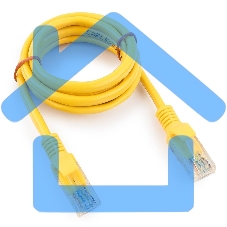 Патч-корд UTP Cablexpert кат.5e, 1м, литой, многожильный (желтый)