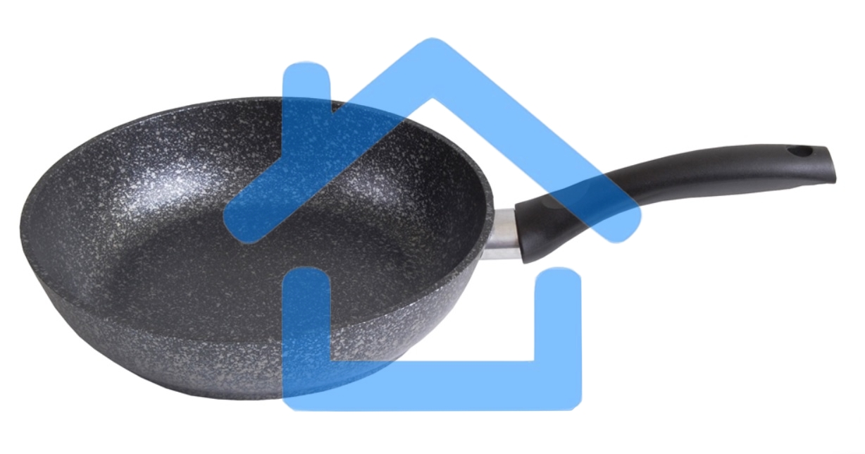 Сковорода 260/60мм с ручкой,АП (темный мрамор) СМТ262а