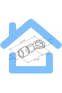 Наконечник кольцевой изолированный термоусаживаемый ø 6.5 мм 4-6 мм² (НКи-т 6.0-6/НКи-т5,5-6) желтый Rexant