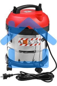 Строительный пылесос ЗУБР МАСТЕР ПУ-20-1400 М3 серый/красный, 1400 Вт, уборка сухая/влажная/выдув, пылесборник мешок/контейнер, 20 л