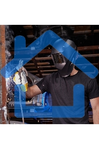 Маска сварщика с черным минеральным стеклом DIN 9 KRANZ 