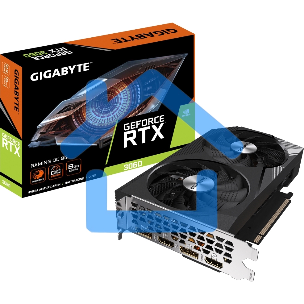 Видеокарта Gigabyte GV-N3060GAMING OC-8GD (V2.0) PCIE16 RTX3060 8Gb
