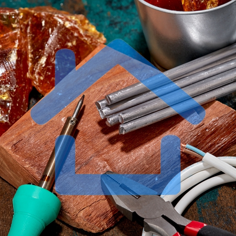 Припой пруток ПОС-40, Ø8мм, длина 400мм, ГОСТ 21931-76, олово 40%, свинец 60% (упак. 5 кг) Rexant