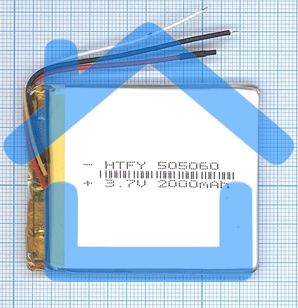 Аккумулятор Li-Pol (батарея) 5*50*60мм 3pin 3.7V/2000mAh