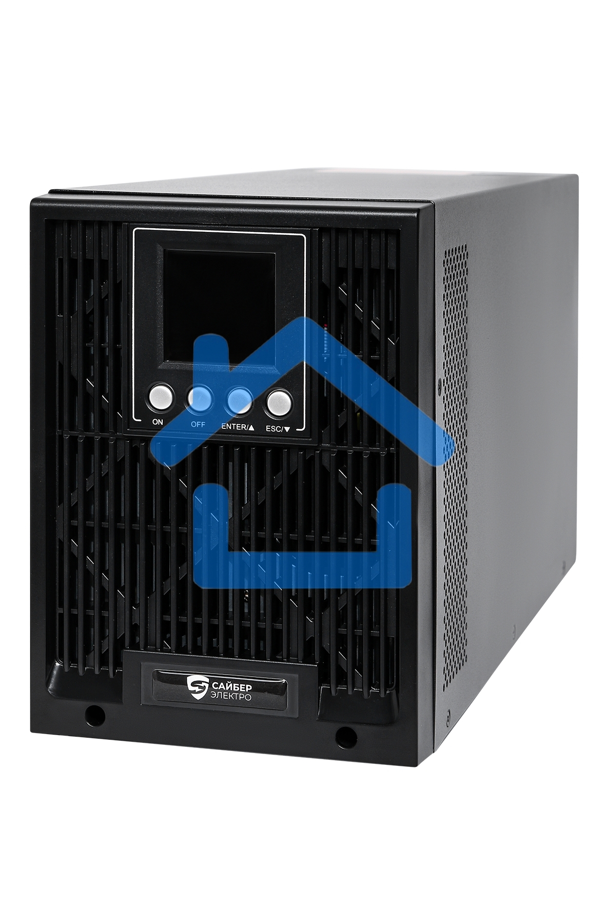 Источник бесперебойного питания Сайбер Электро ИБП ЭКСПЕРТ-II-1000 Онлайн, Напольное исполнение 1000ВА/900Вт USB/RS-232/SNMPslot (2 EURO + 1 IEC С13) (12В /7Ач. х 2)
