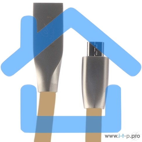 Кабель USB 2.0 Cablexpert CC-G-mUSB01Gd-1M, AM/microB, серия Gold, длина 1м, золотой, блистер