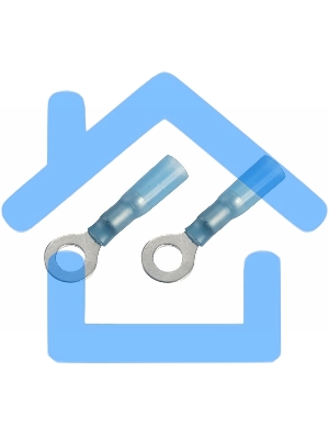 Наконечник кольцевой изолированный термоусаживаемый ø 6.5 мм 1.5-2.5 мм² (НКи-т 2.5-6/НКи-т2-6) синий Rexant